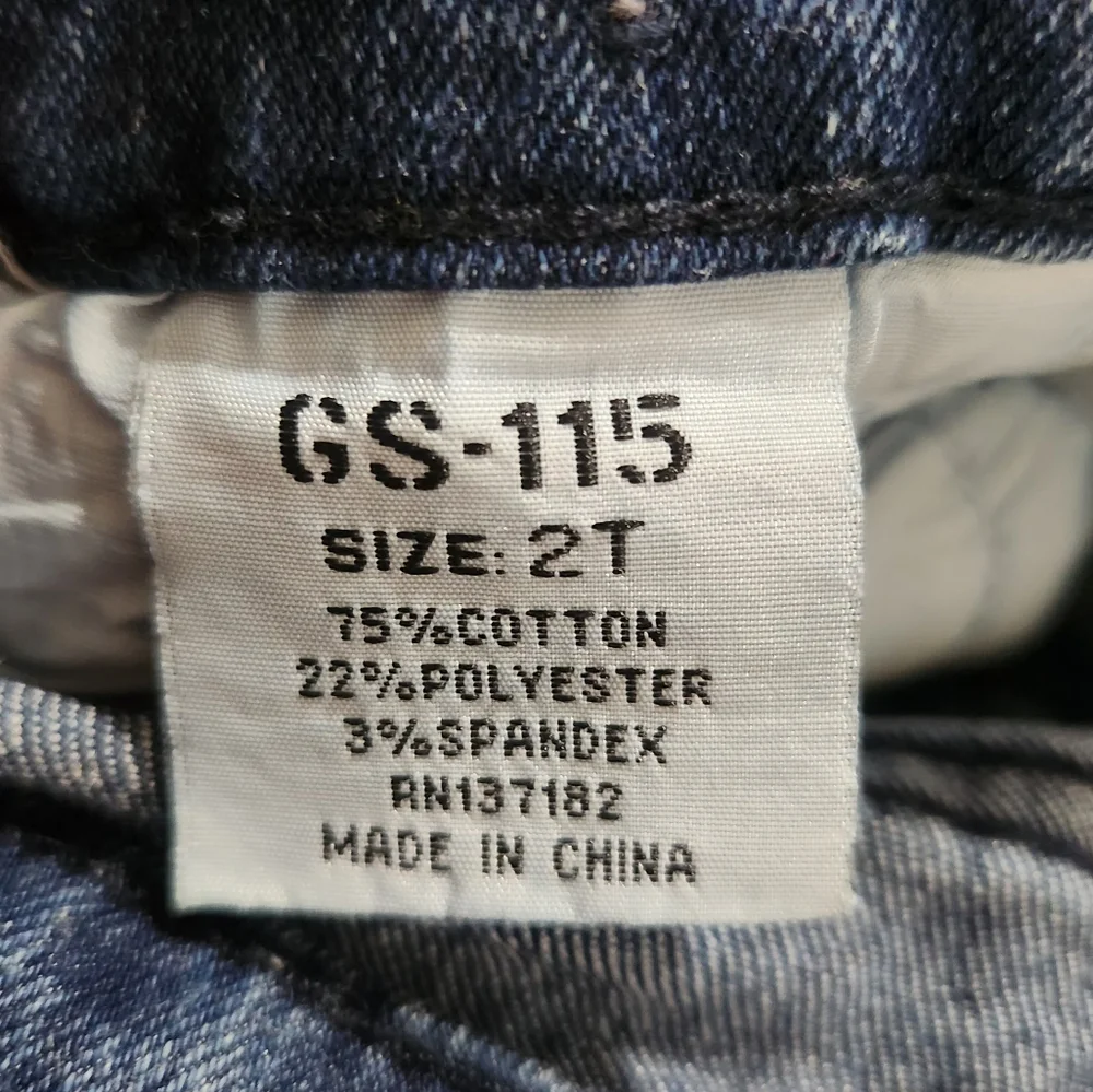 GS-115 Stylish 2T Blue Denim Acid Wash Jeans - Picture 2 of 6
